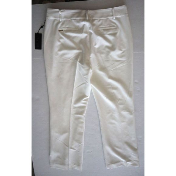 Tommy Hilfiger H25P0261 Women Sz 12 Ivory Hi-Rise Split Ankle Trouser Pants - Picture 4 of 12